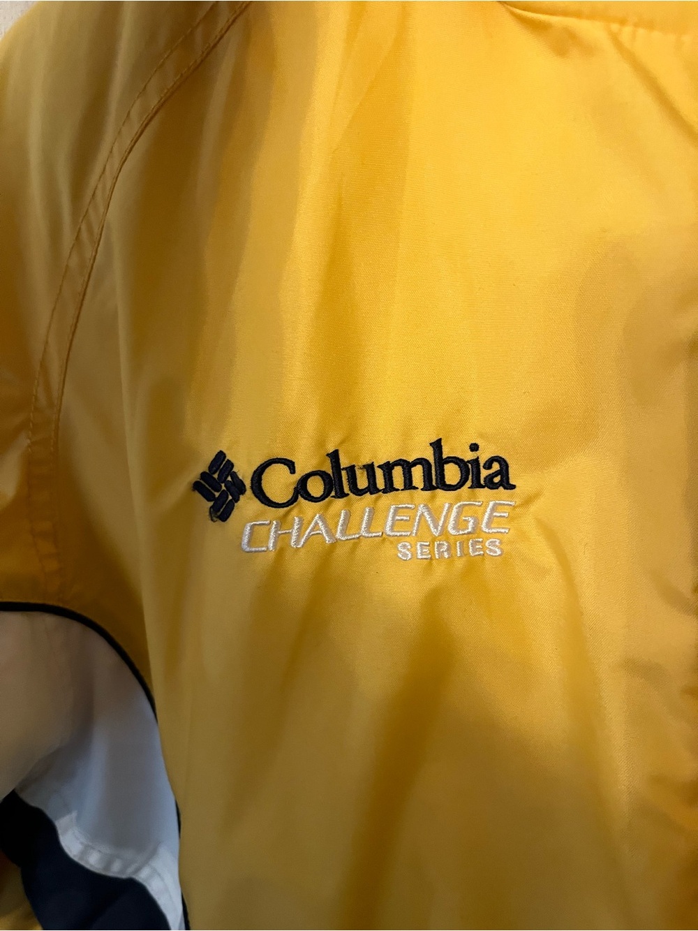 Columbia Kids Yellow Navy White Colorblock Puffer Jacket - Picture 5 of 5
